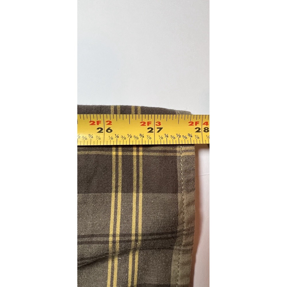 LRG Branching Out Plaid Button Down Shirt Mens Size 2XL Brown Yellow Long Sleeve - Picture 6 of 10